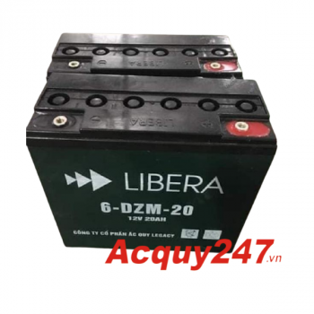 Ắc quy xe máy điện Libera 12V-20Ah (6-DZM-20)