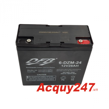 Ắc quy xe máy điện DFB 12V-28Ah (6-DZM-24)