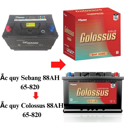 Ắc quy Sebang 88Ah thay đổi bao bì
