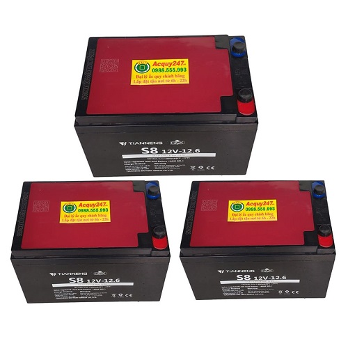 bộ 3 bình ắc quy xe đạp điện 36V