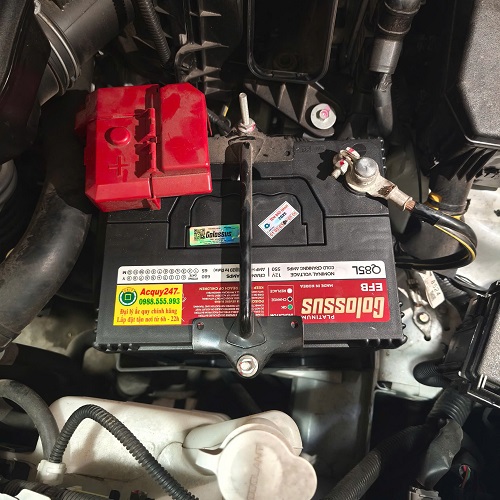 Thay ắc quy Colossus 65ah EFB cho xe Mitsubishi Outlander